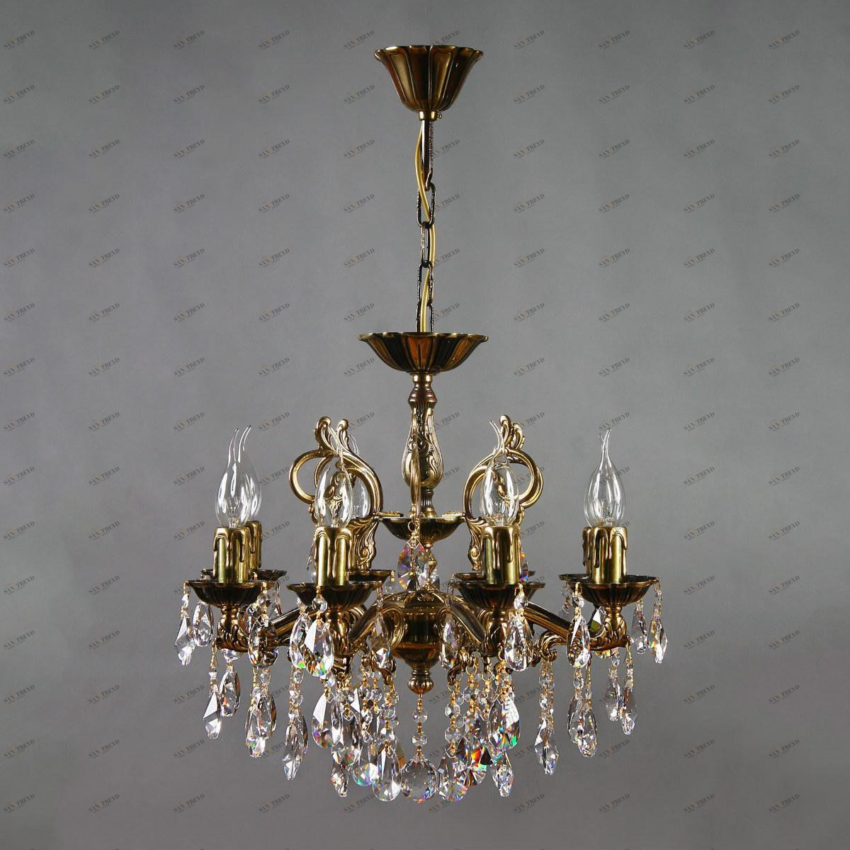 Подвесная люстра Ambiente Leon 2128/8 PB Tear Drop бронза AMBIENTE ДИЗАЙНЕРСКИЕ, LEON 188224 Бронза 