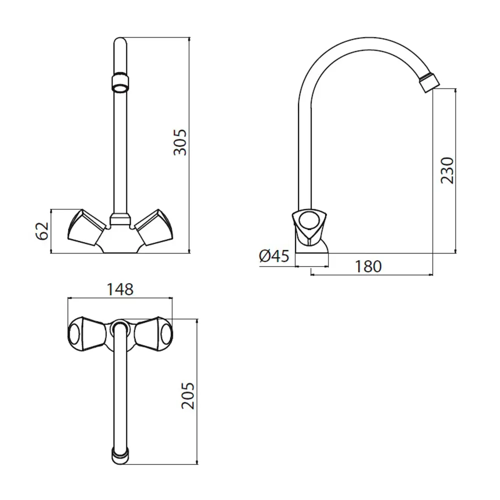 Смеситель для кухни Daxima Object цвет хром DAMIXA STLM-2088509 - Вид №5