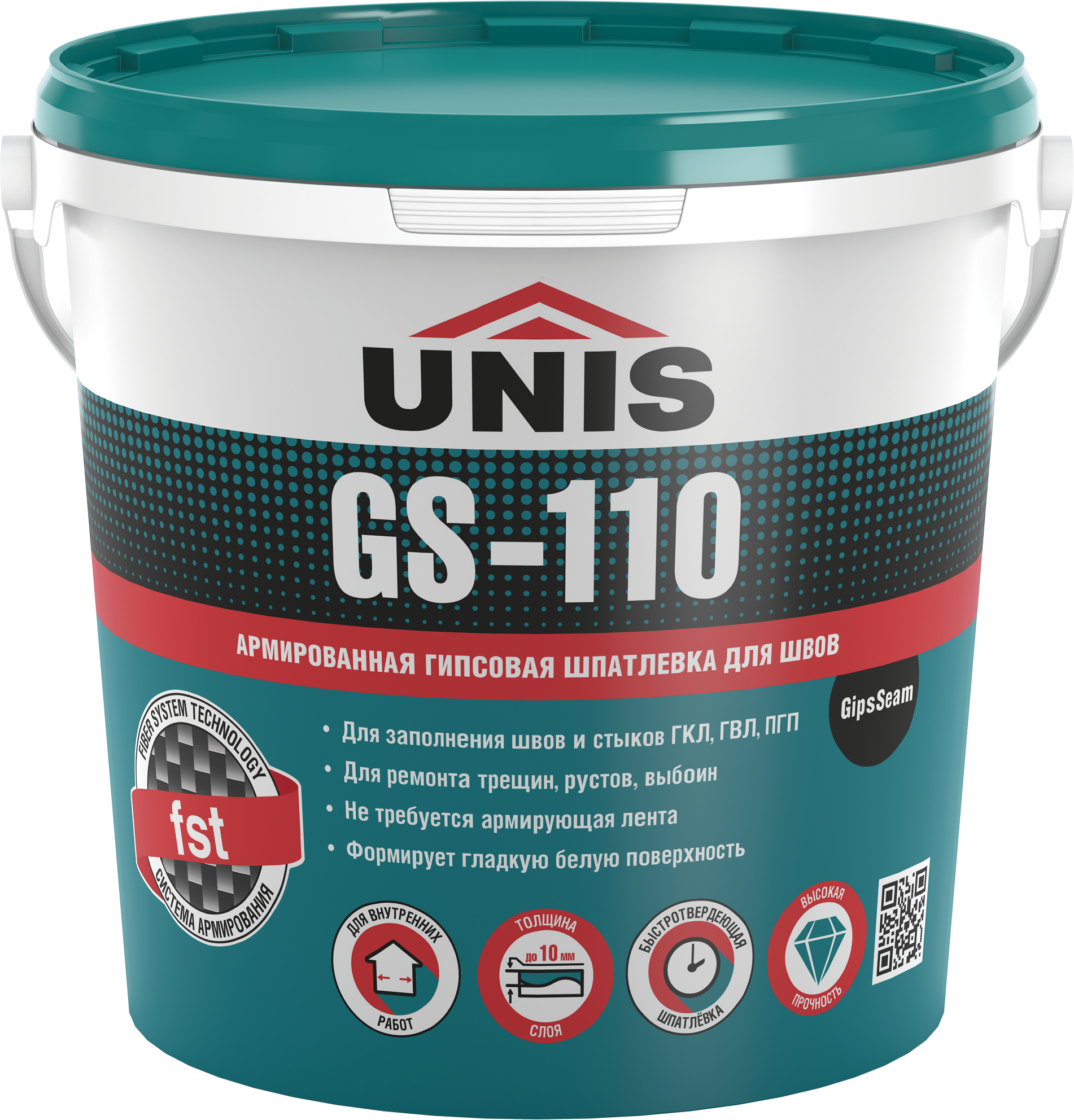 85286316 Шпаклёвка гипсовая для заделки швов GipsSeam GS-110 5 кг STLM-0060885 UNIS