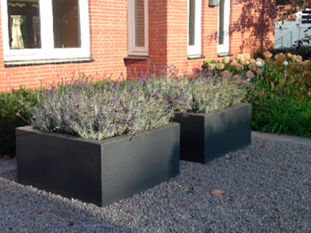 Вазон Кашпо коллекции "Ардена" D-01-49 120/120/80 RAL7021 ГеоПластБорд GPBST-59 - Вид №5