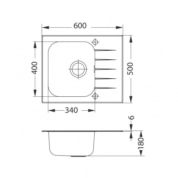 Мойка Alveus Vitro 10 белое стекло 1130525 - Вид №1