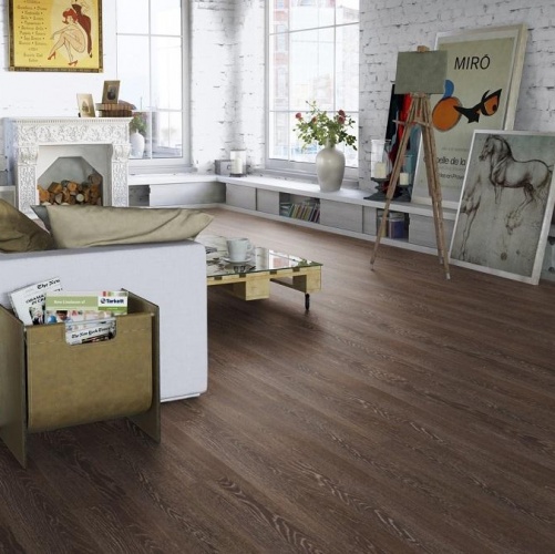 Виниловый ламинат Tarkett Lounge Henry Дуб с брашью (Текстурированная) 914,4х152,4/101,6 мм 1000901226 - Вид №9