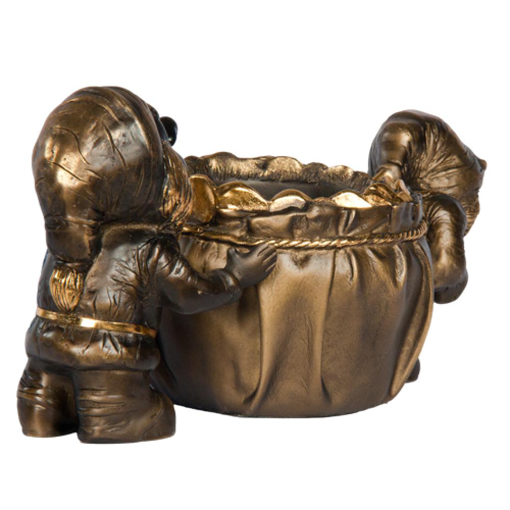 22519 Подставка для украшений Гном - все богатство в дом Бронза BOGACHO 4627138187166 - Вид №4