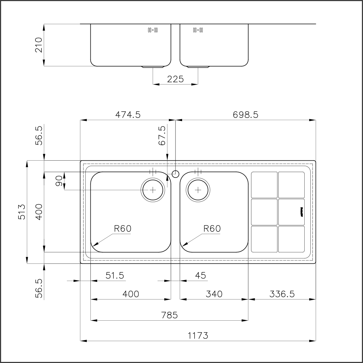 131506x Раковина S3000 1315 06x Fosterspa  - Вид №1