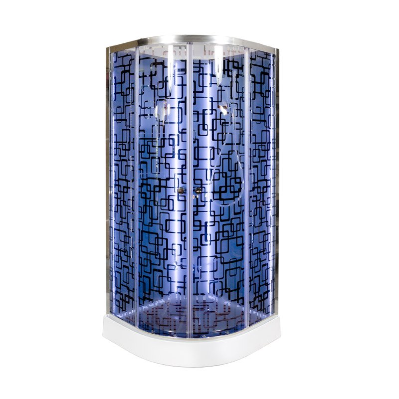 ЕМ1510 N (без крыши) Душевая кабина DETO Серия EM BМ1590 N LED с гм. BLACK