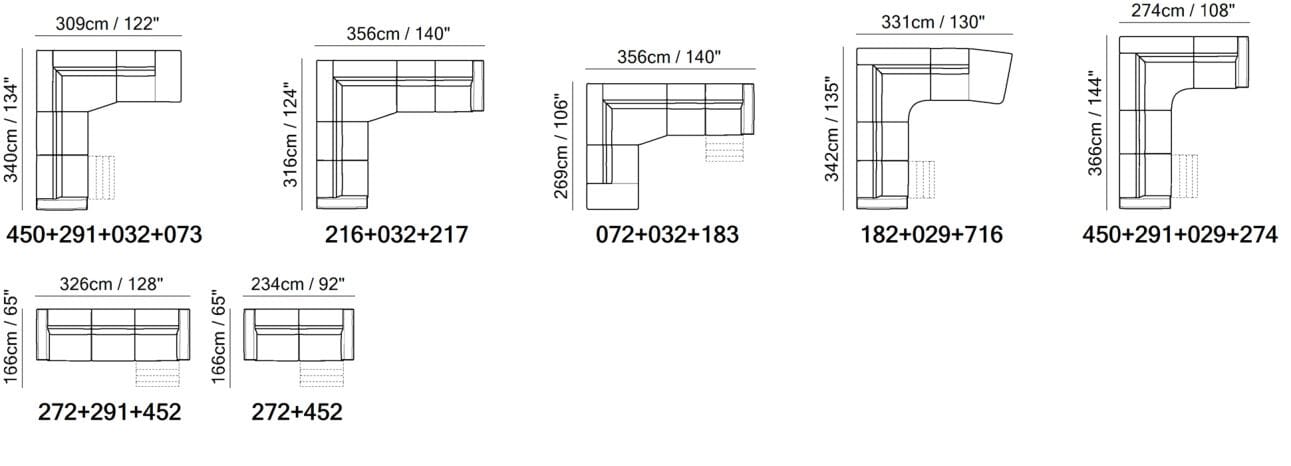 Угловой диван с откидной спинкой из ткани Natuzzi Italia Fidelio ARCH-00044031 - Вид №9