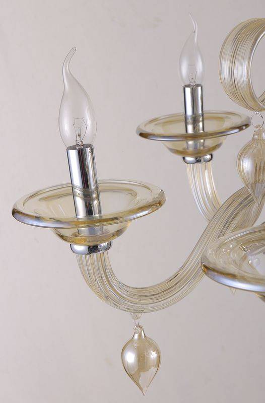 Подвесная люстра Crystal Lux Caetano SP6 CRYSTAL LUX ДИЗАЙНЕРСКИЕ, CAETANO 056883 Бежевый  - Вид №2