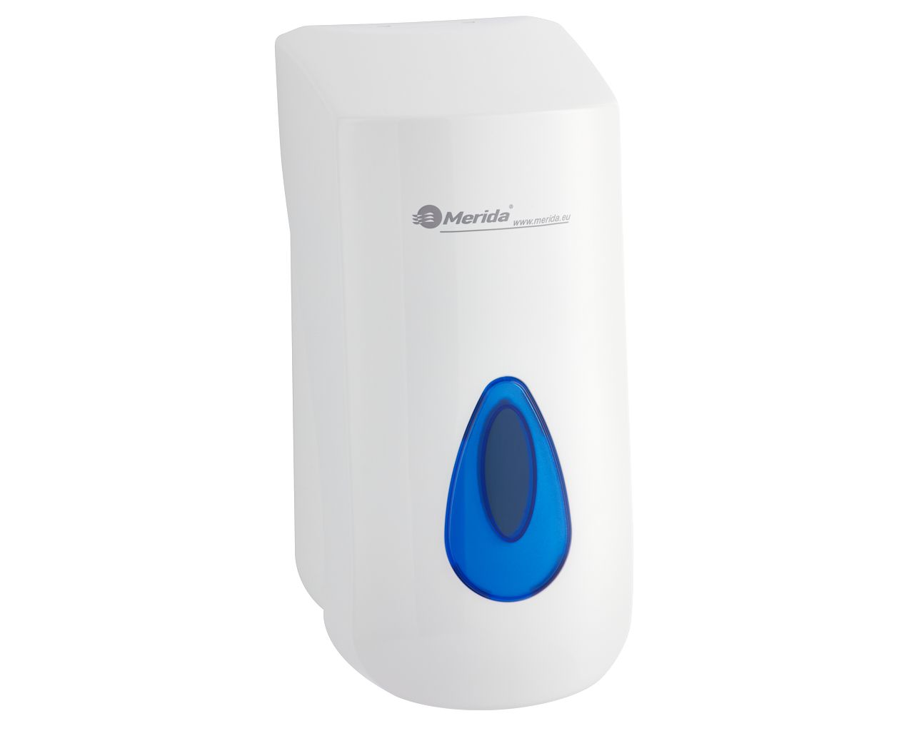 DTN301 Дозатор для жидкого мыла или крема для рук TOP MAXI для одноразовых картриджей 880 мл, АБС-пластик, белый, синее окошко Merida 