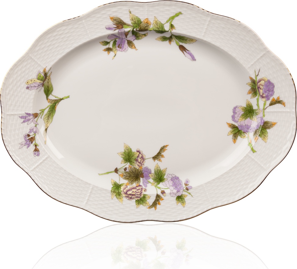 10623393 Herend Блюдо овальное 37см "Королевский сад" Фарфор 