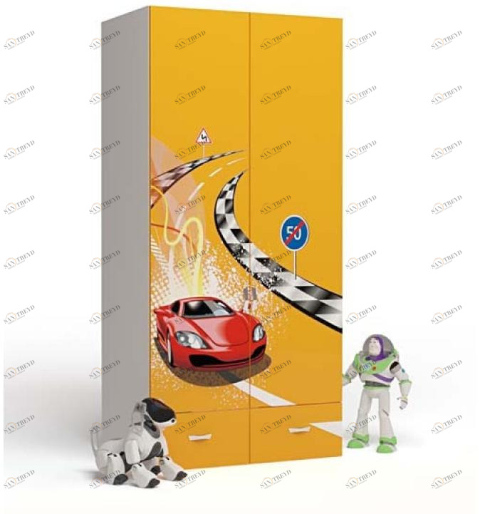 Шкаф ABC-KING 2х дверный Formula оранж 4631148150553