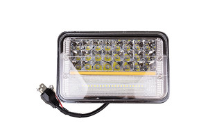 16207314 Светодиодная фара OFF ROAD 165*115 мм прямоугольная 12V/24V 126W 6000К 51 диода S07201071 SKYWAY
