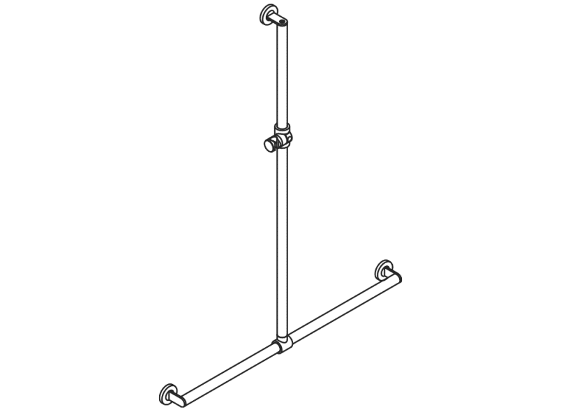 900.35.4S2XA Поручень для душа с выдвижным держателем для душа (ada) HEWI USA Produkte  - Вид №2