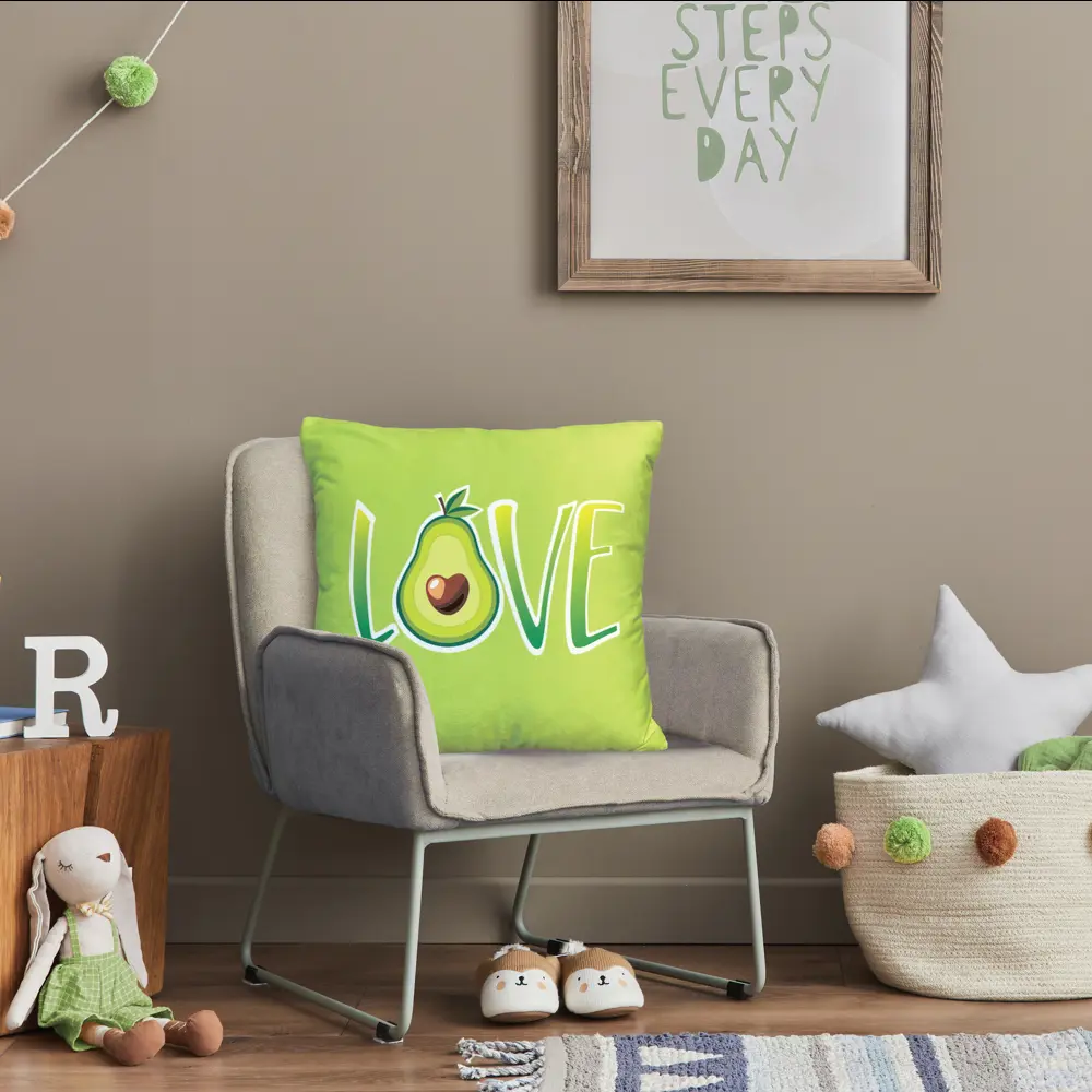 Подушка Seasons Авокадо Love 40x40 см бархат цвет зеленый STLM-2138229 - Вид №4