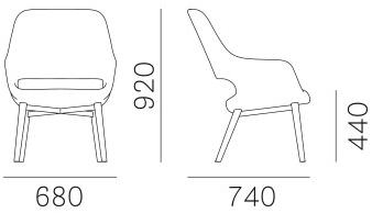 Pedrali Мягкое кресло с подлокотниками Babila 2759 - Вид №16