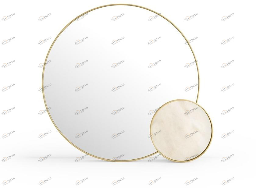 FRATO Круглое зеркало из латуни с рамкой  Fac050024aaa 