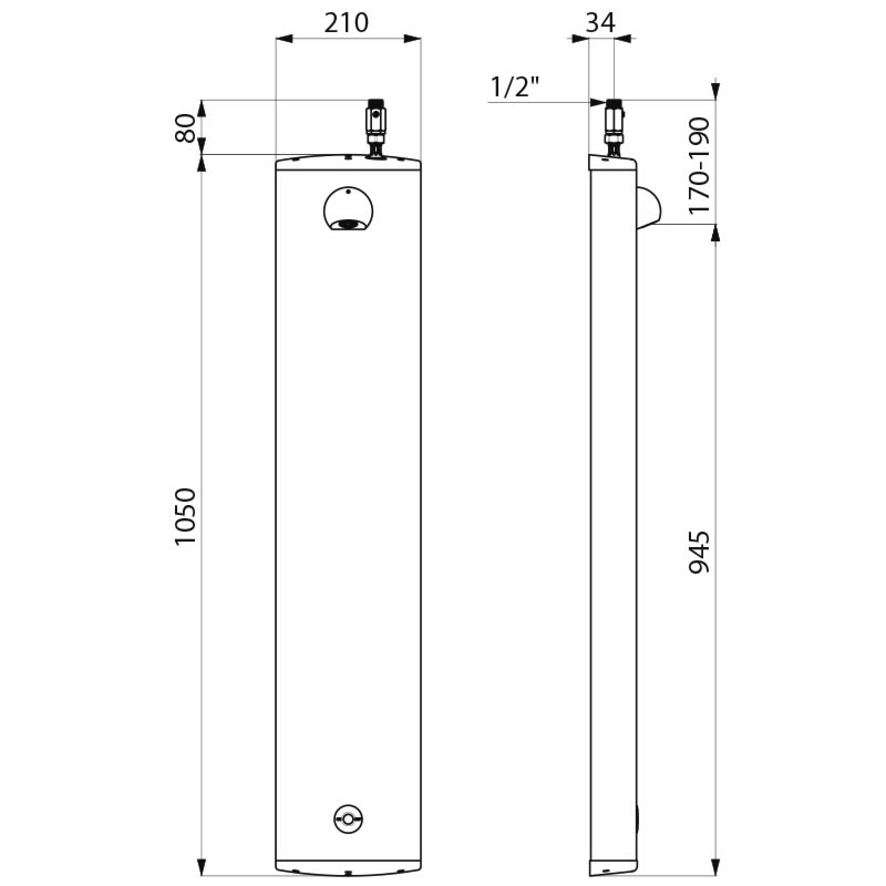 452300 Душевая панель TEMPOMATIC DELABIE  - Вид №1