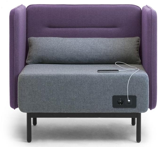 Leyform Кресло из огнестойкой ткани с разъемом USB Around 5231lb  - Вид №1