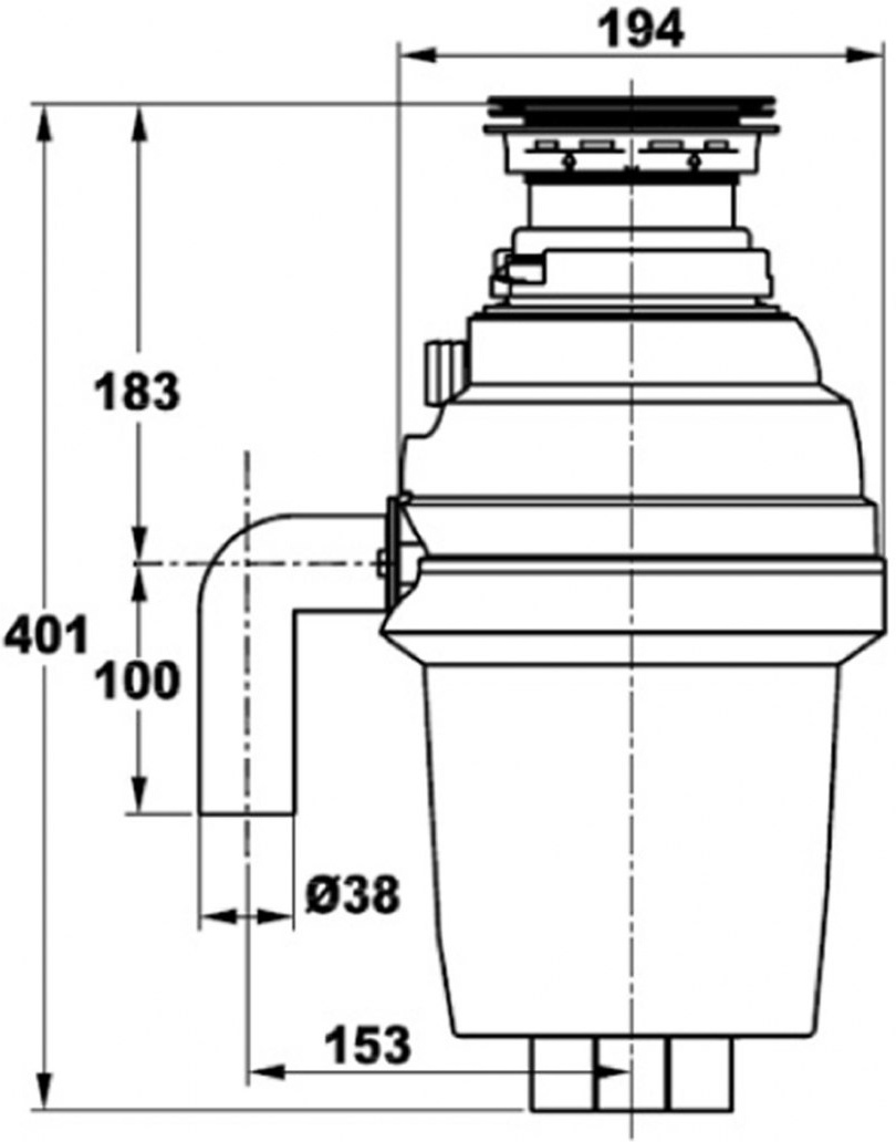 Измельчитель пищевых отходов Zorg Inox D ZR-75 D для кухонной мойки, постоянный магнит - Вид №1