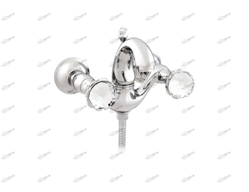 036218.000.00 Душевой набор для ванны с кристаллами сваровски Золото 24К Mestre Atlantica