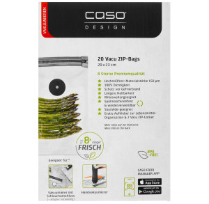 9297237 Пакеты для вакуумного упаковщика CASO VACU ZIP 20*23