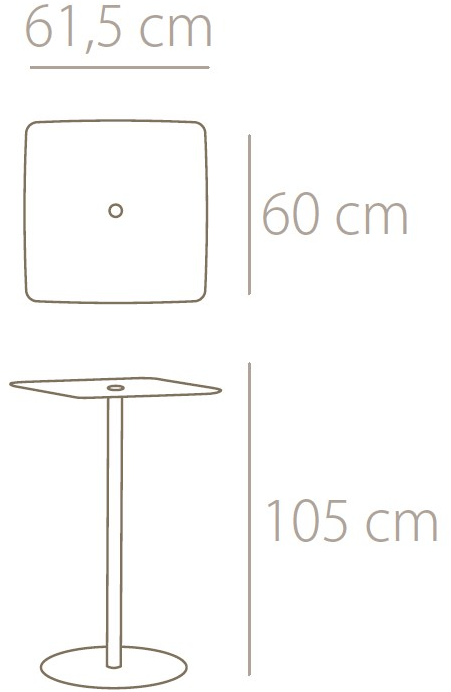 Punt Высокий квадратный стол из дуба sun-id-1491405 - Вид №1