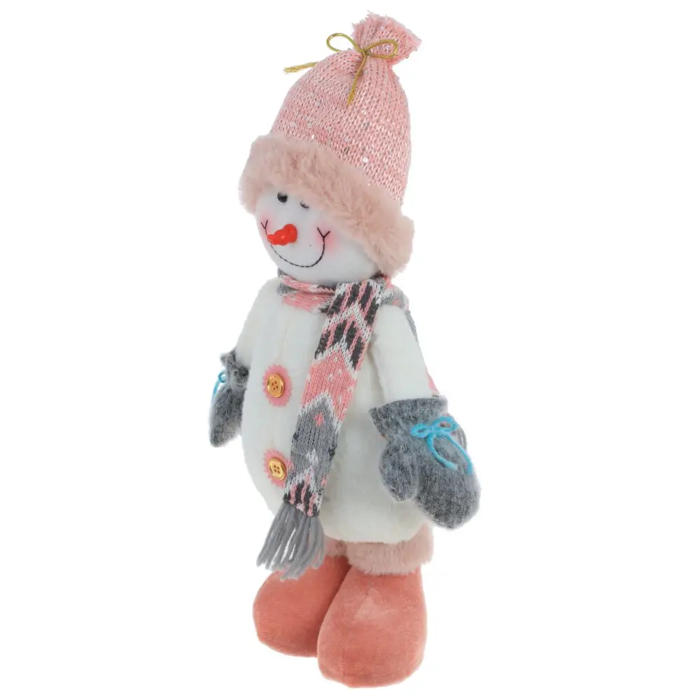 89378945 Игрушка мягкая Снеговик 779452 47 см розово-серый STLM-1446779 Santreyd  - Вид №2