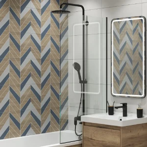 LB CERAMICS Моррис - настенный декор из керамогранита с узором шеврон 89266130