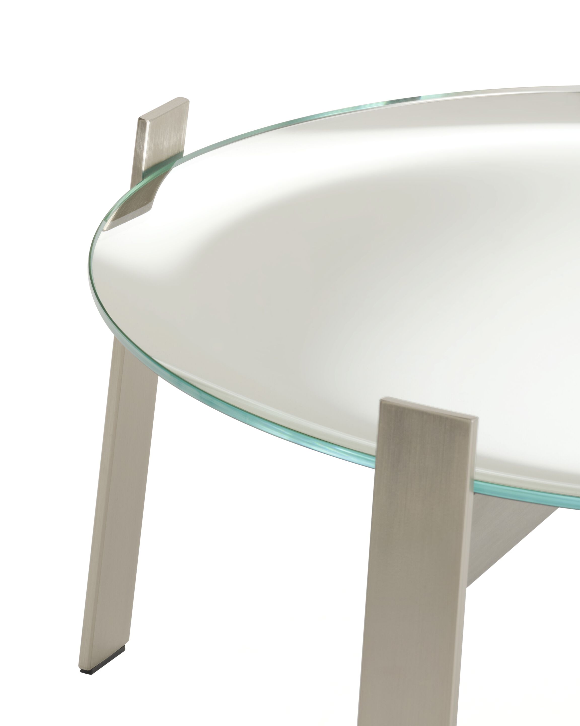 Низкий круглый стол из стали и хрусталя Glas Italia The 5 O'Clock Lie ARCH-00139870 - Вид №3