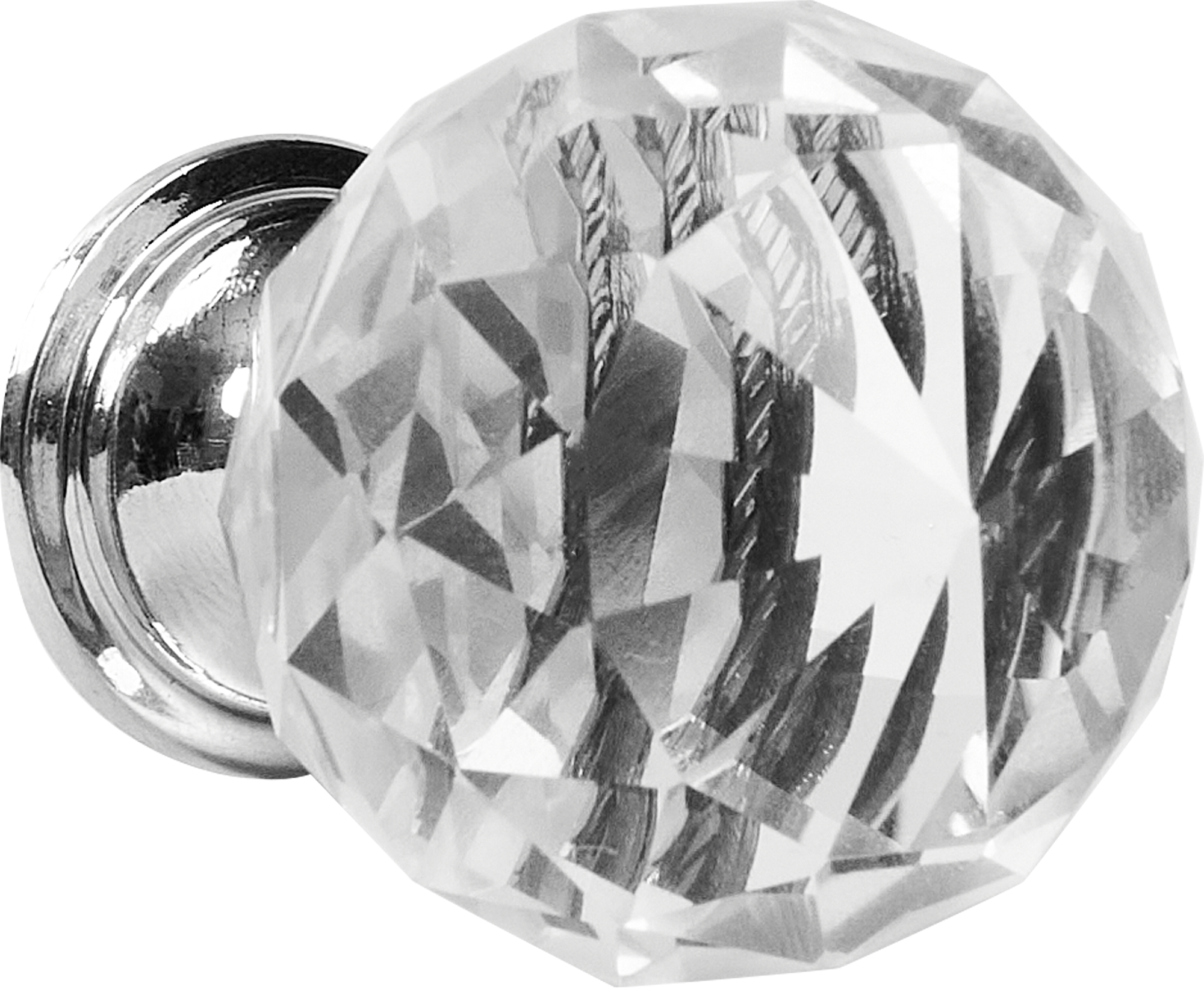 84653168 Ручка-кноб Wilson 30x30 мм, цвет прозрачный хром STLM-0053200 INSPIRE 