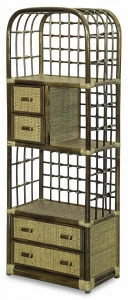 Этажерка с 4 ящиками 160х60 см олива Calamus Rotan VINOTTI  00-3885316 Зеленый