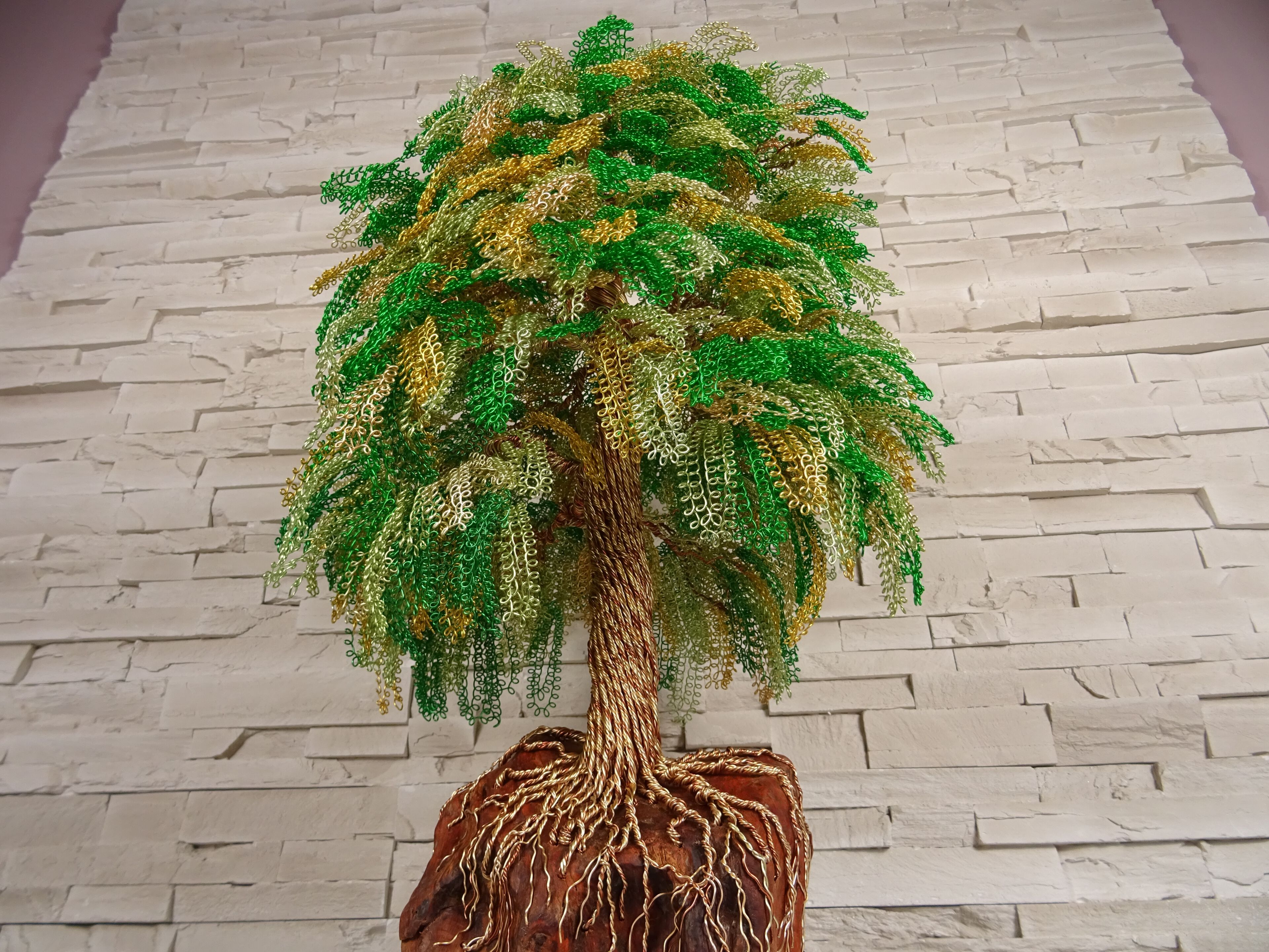 Скульптура из алюминия и оливкового дерева Mosche Bianche Zen Bonsai ARCH-00101351 - Вид №11