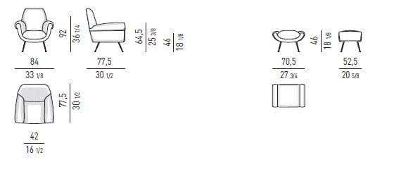 Кресло Minotti Albert &amp ARCH-00082747 - Вид №4