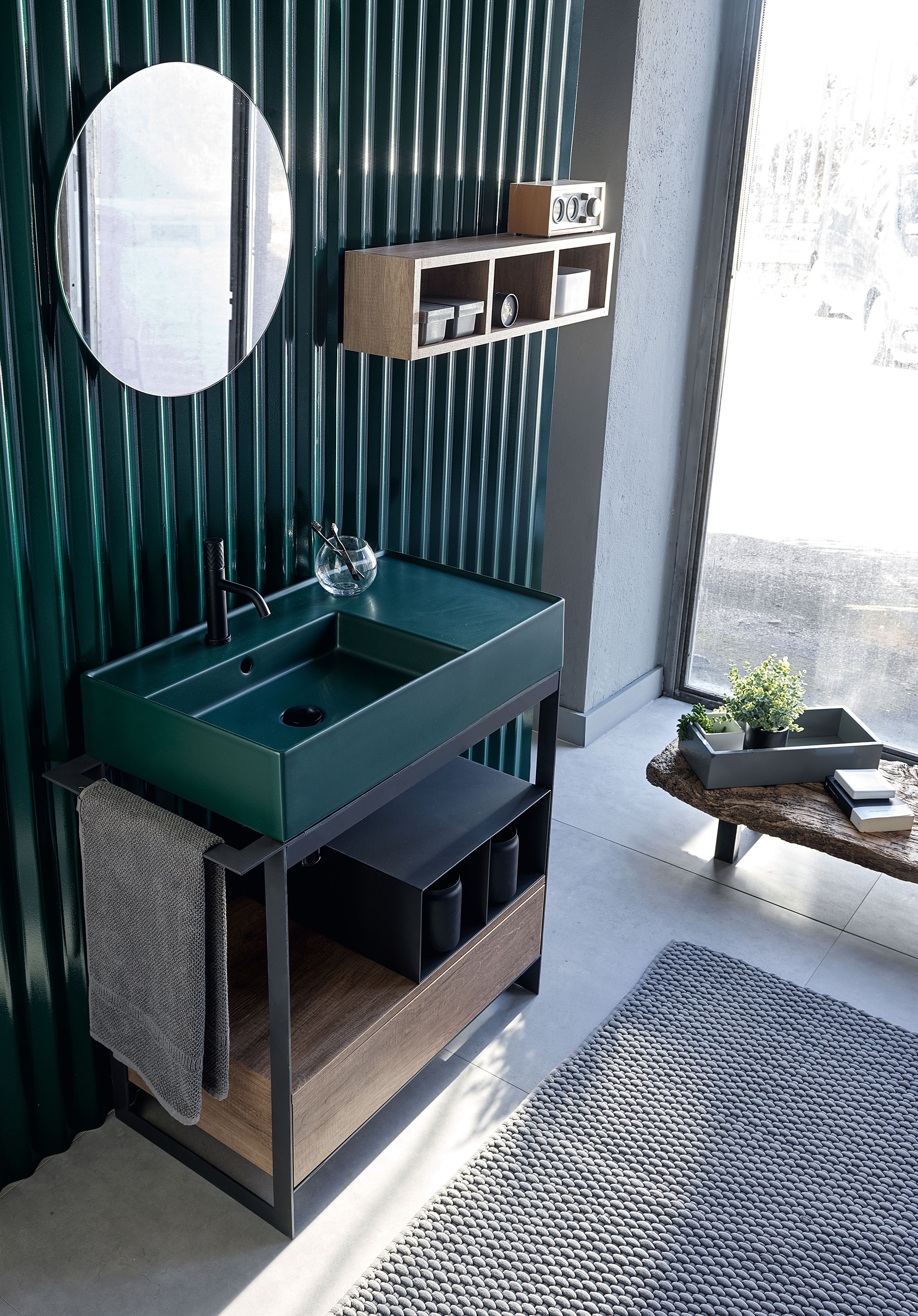 Металлический умывальник с держателем для полотенец Scarabeo Ceramiche ARCH-00025641 - Вид №2