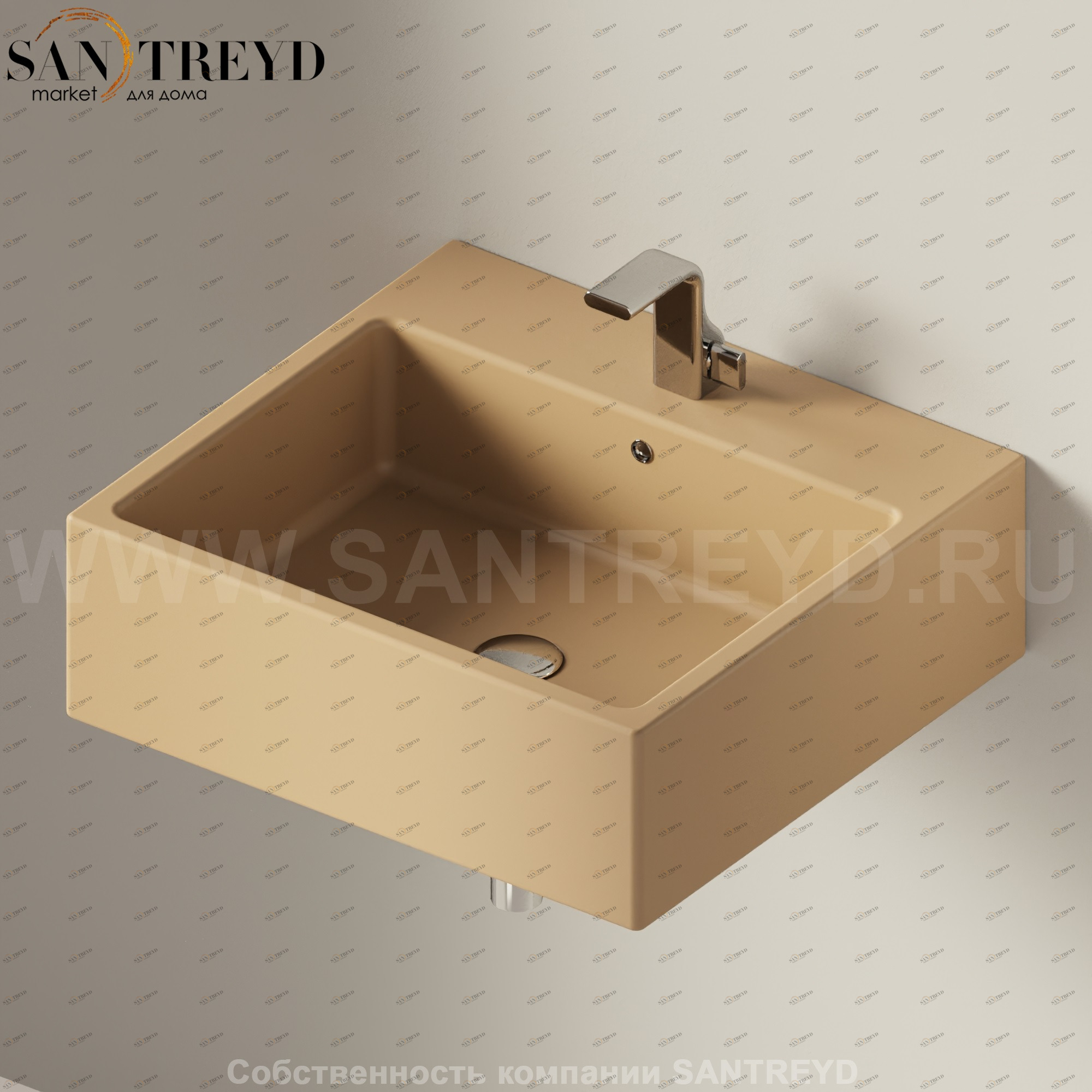 5052.9004 Подвесная раковина настенная прямоугольная Ceramica Flaminia Acquagrande