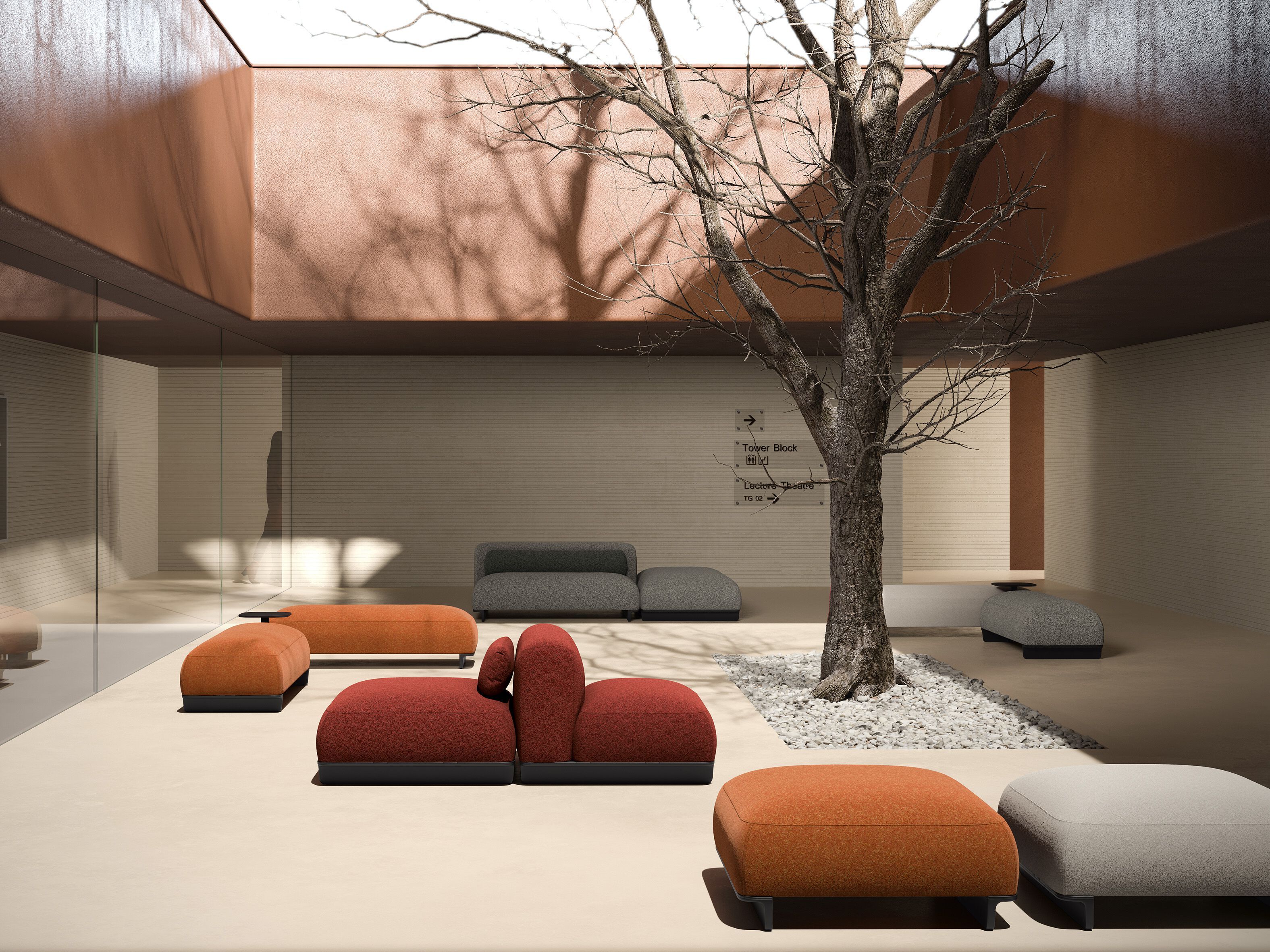 Модульная садовая скамейка из ткани Arper Ralik ARCH-00034715 - Вид №3