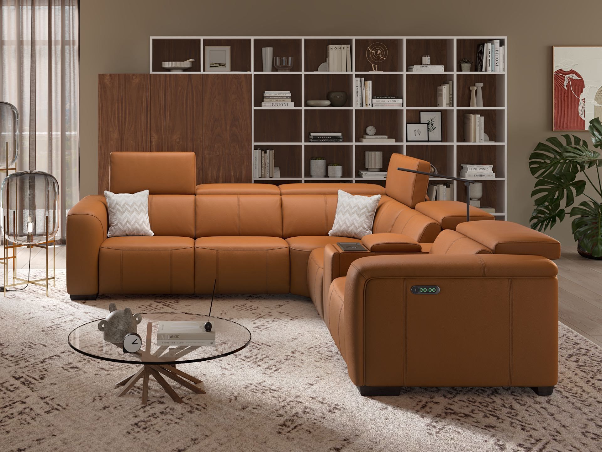 Кожаный угловой диван Sofanella Сорренто ARCH-00013183 - Вид №2