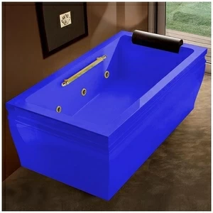 Ванна с гидромассажем синяя с золотом Gruppo Treesse Blanque 1810 DXSTDV1617SIZ