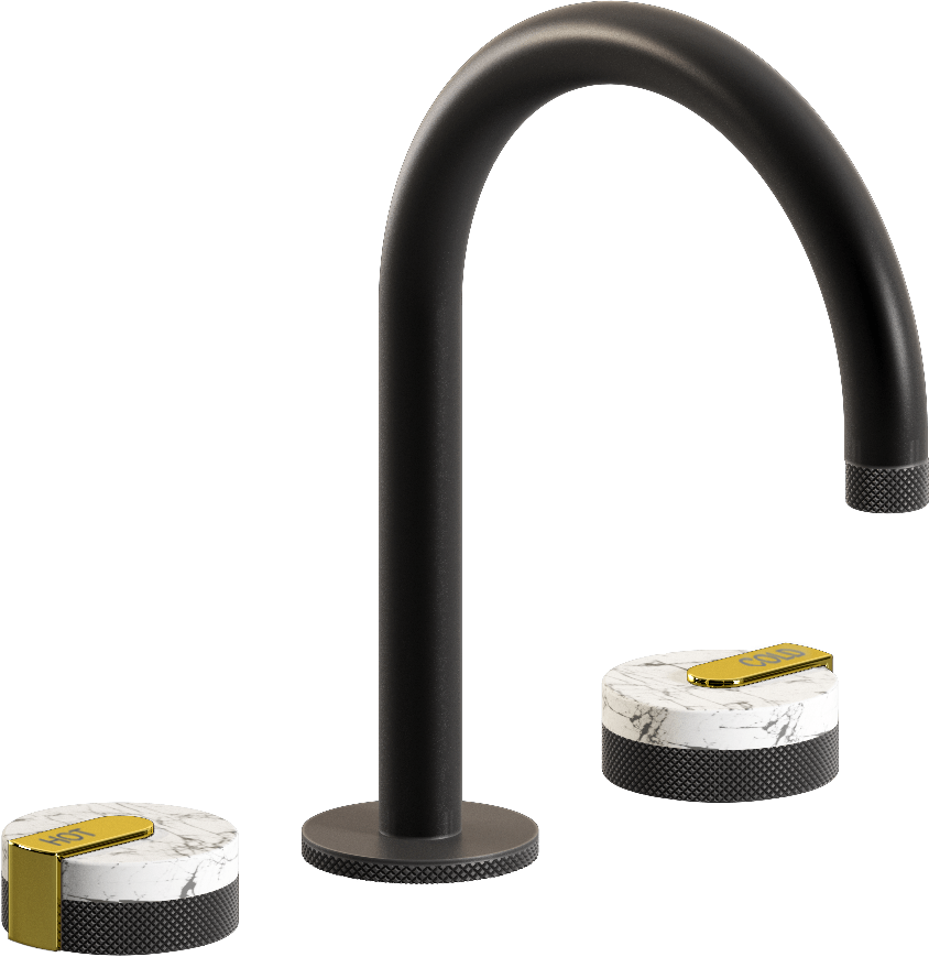 E-11512-R2MW-L1PB-GM Смеситель для умывальника на 3 отвертия GRAFF MOD+