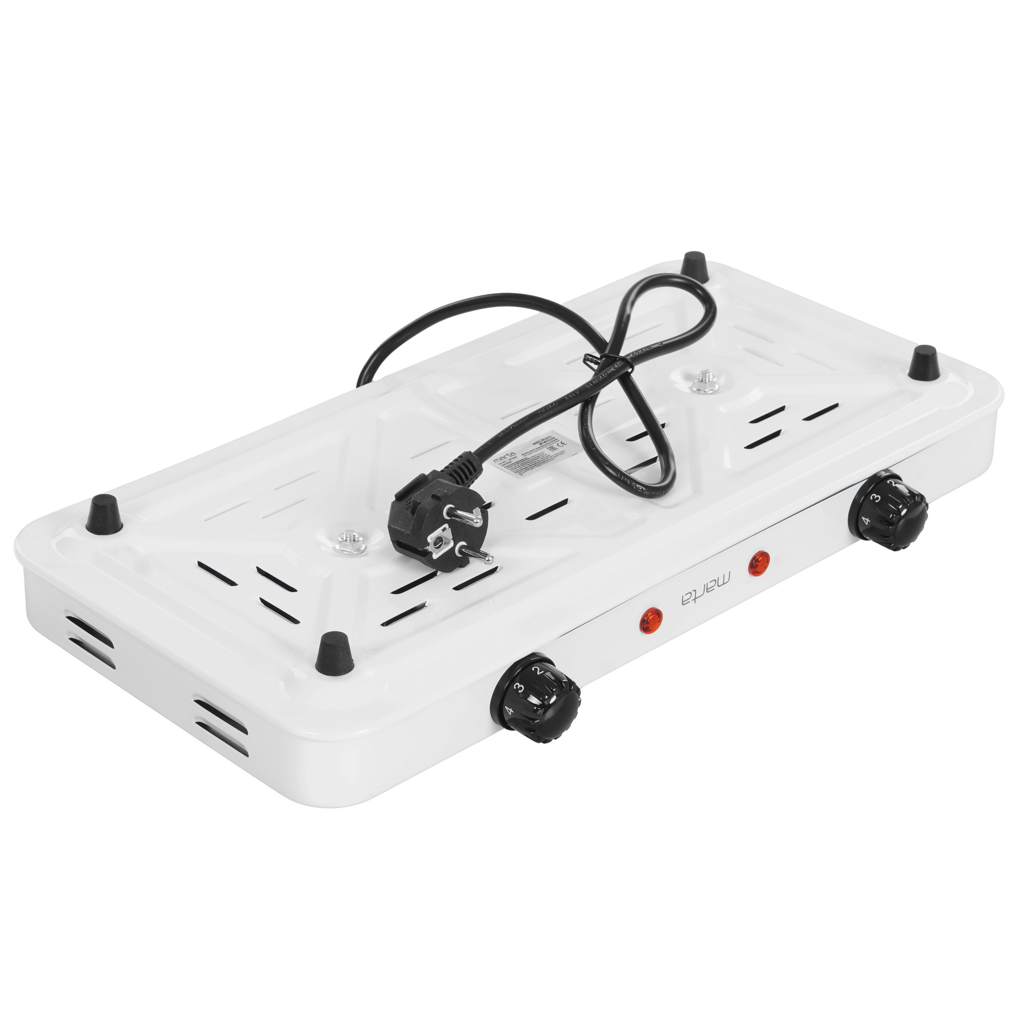 9177366 Плита компактная электрическая Marta MT-HP4233A белый STDN-0142563 - Вид №4