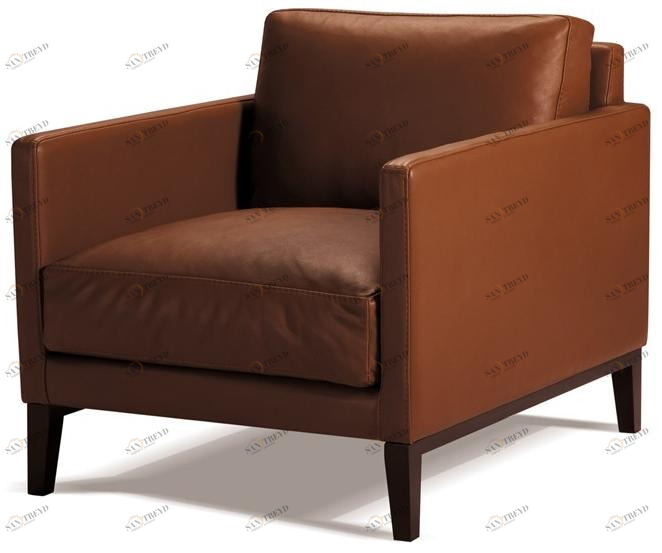 Duvivier Canapés Съемное кожаное кресло с подлокотниками Centquatre Centxf11