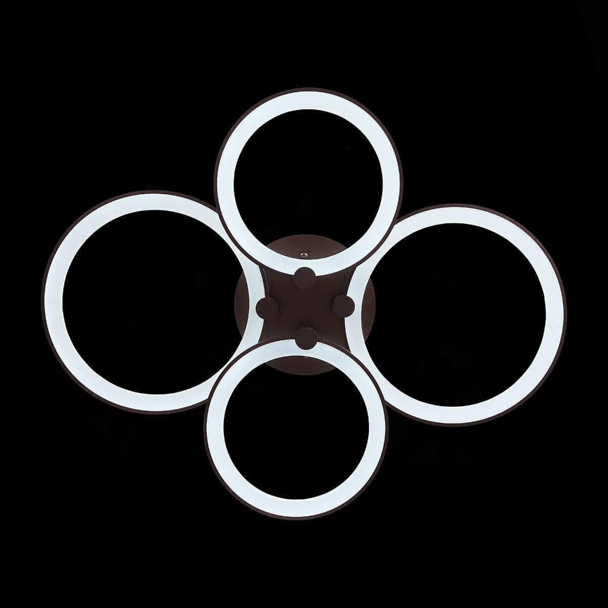 Люстра светодиодная подвесная коричневая 4 лампы ST Luce Twiddle SL867.702.04 ST LUCE ДИЗАЙНЕРСКИЕ, TWIDDLE 00-3833991 Коричневый  - Вид №1