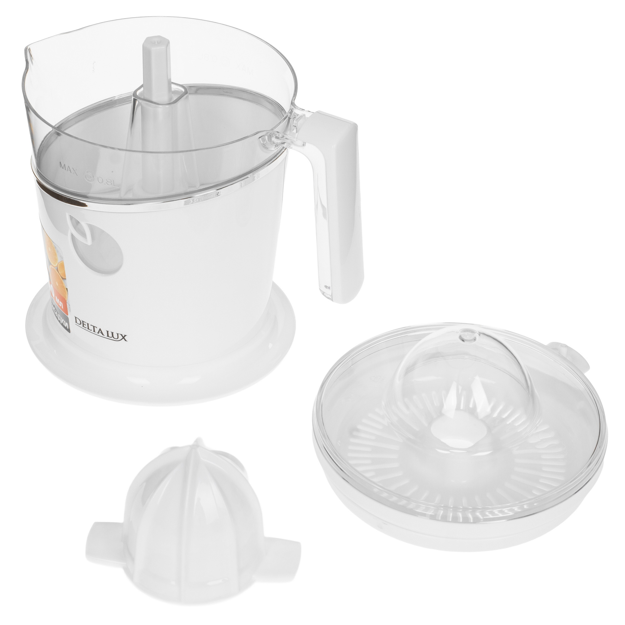 9233360 Соковыжималка электрическая DELTA LUX DE-2401 белый STDN-0143237 - Вид №4