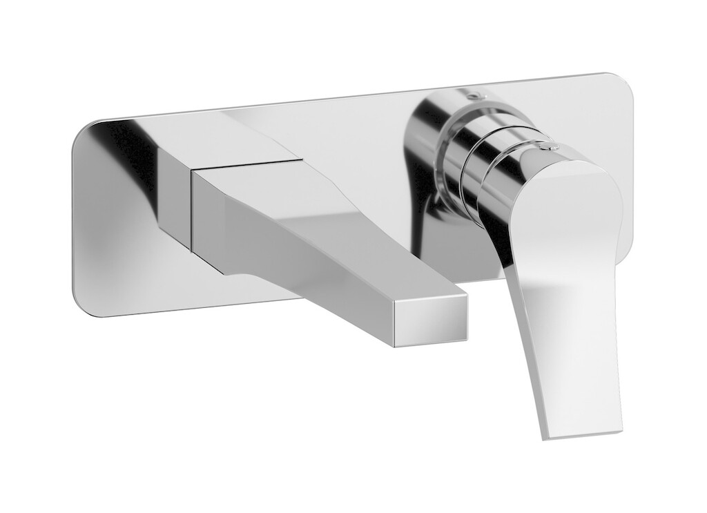 Встроенный в стену смеситель для раковины на 2 отверстия в комплекте с донным клапаном WE ARE IB tw202cc Chrome Twitter