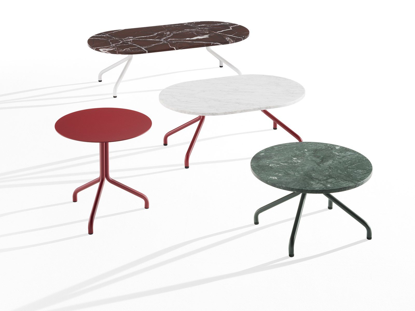 Круглый мраморный журнальный столик с металлическими ножками B-LINE AD.От ARCH-00114896 - Вид №3