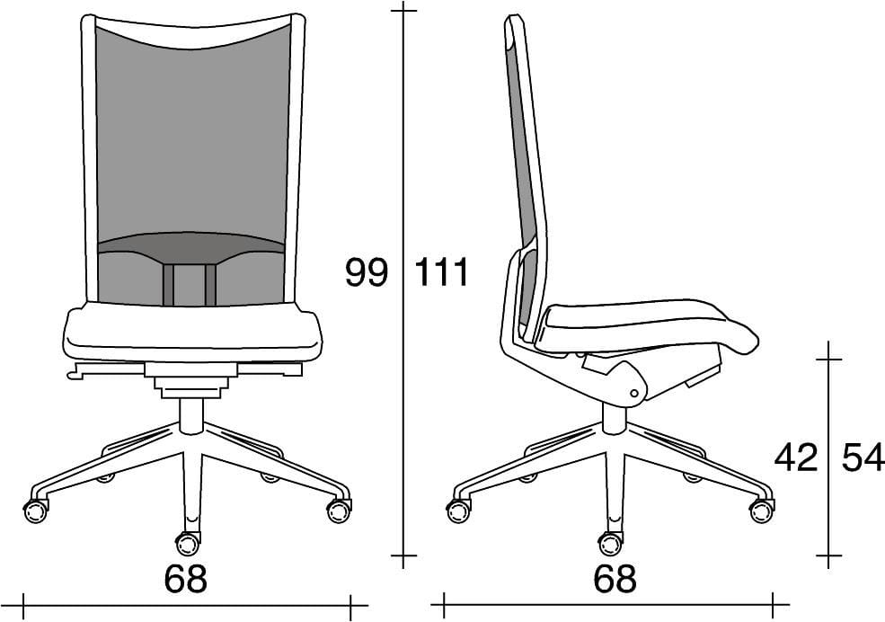 Офисное кресло с сетчатыми колесами с 5 спицами TALIN Avianet ARCH-00095018 - Вид №2