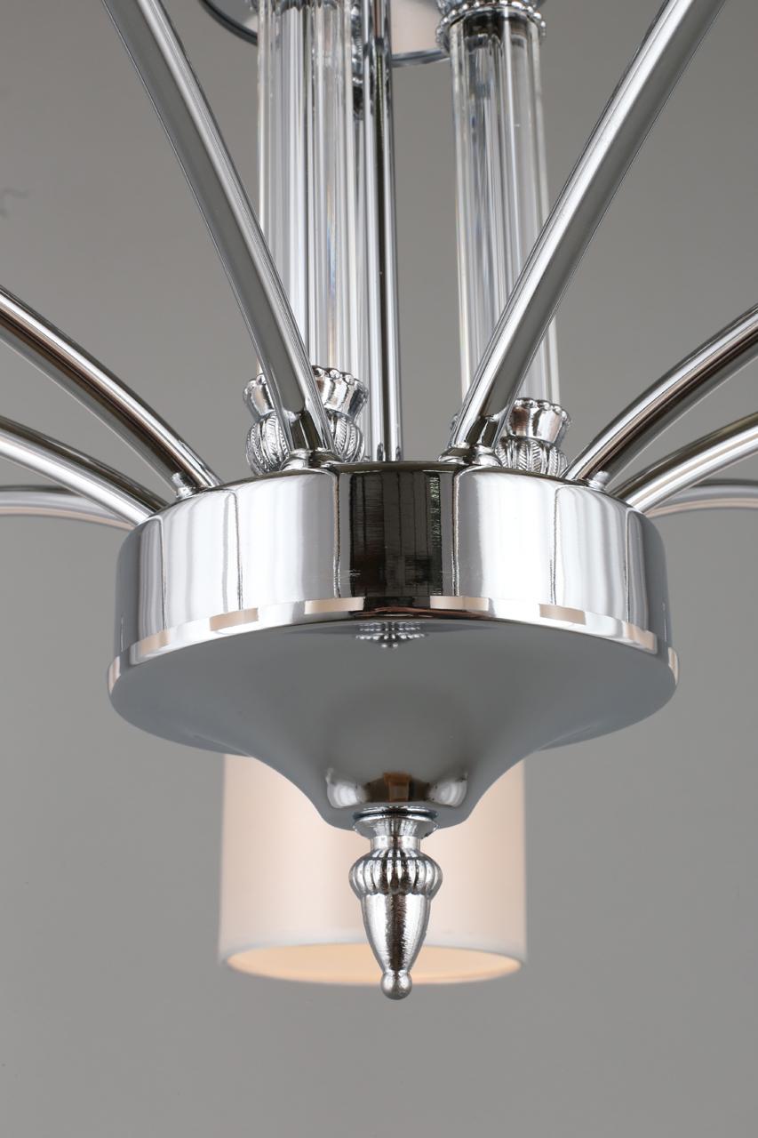 Потолочная люстра Omnilux Alghero OML-64707-09 OMNILUX ДИЗАЙНЕРСКИЕ, ALGHERO 328305 Белый;хром  - Вид №1