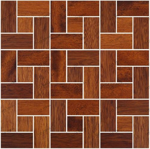Мозаика и 3D панели из дерева Da Vinci Мозаика Ritmo 079 Мербау Селект (Гладкая) 324х324 мм 1301100079