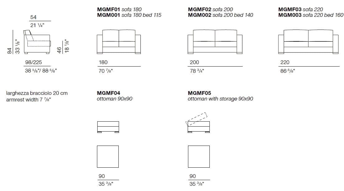 Ткань раскладной диван-кровать BODEMA MAGNUM ARCH-00093890 - Вид №4