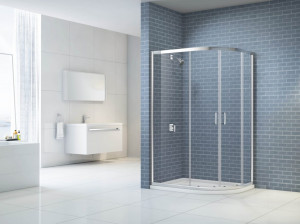 Душевой уголок асимметричный KA2Q80 Merlyn MERLYN IQ Хромированный