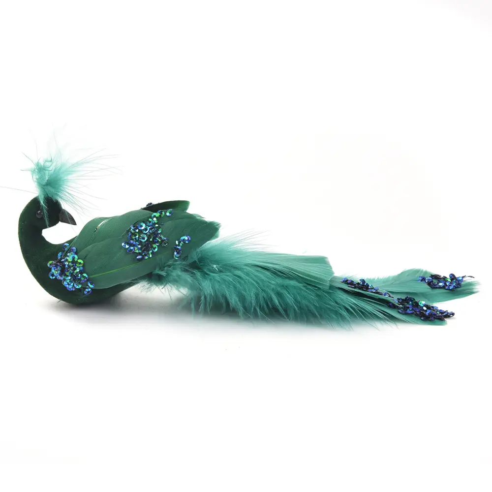 87036496 Елочная игрушка Птица 22x4.5 цвет зеленый STLM-1532171 Santreyd 